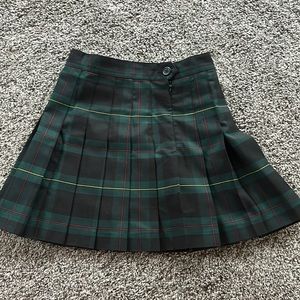 Plaid pleated skirt